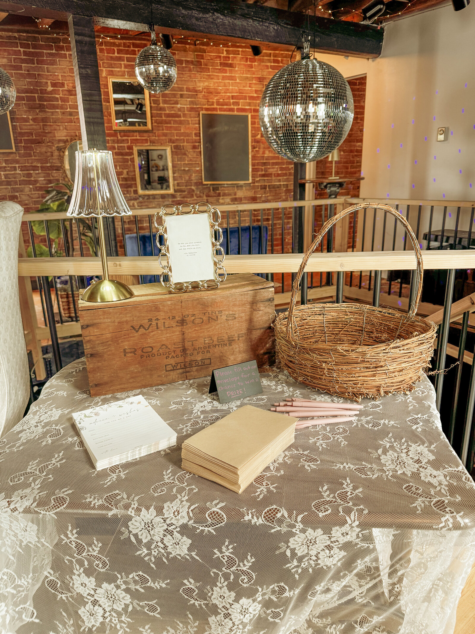 welcome table for a plattsburgh baby shower