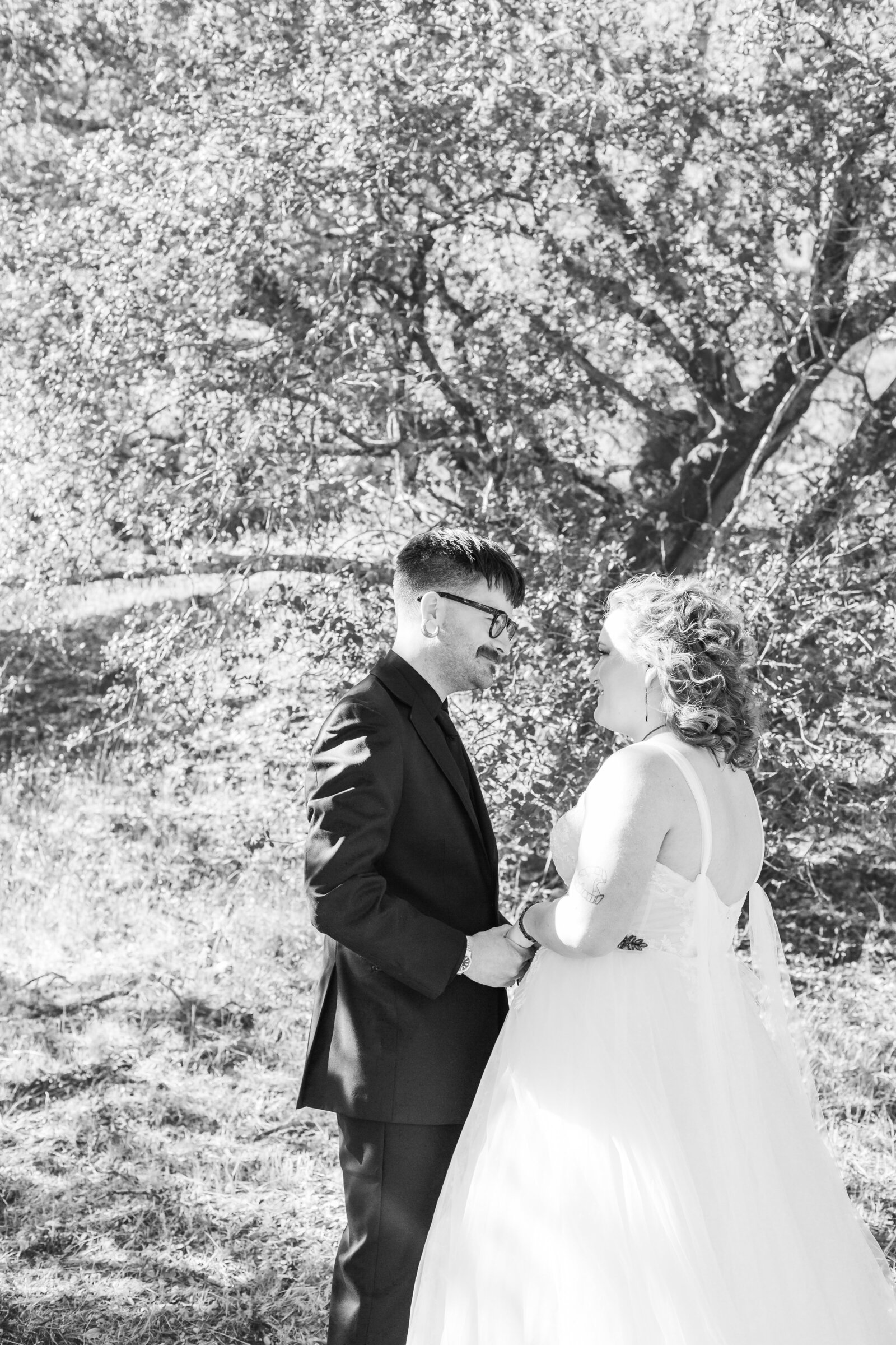 Wedding day first look.
