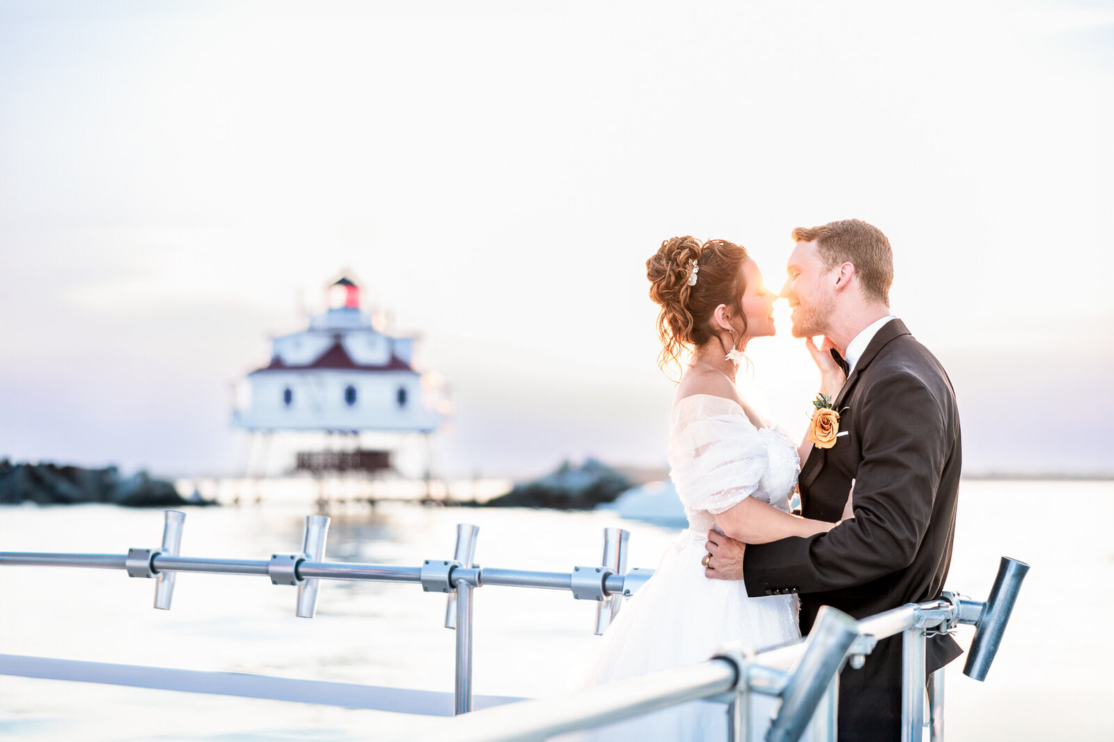 romantic-bride-and-groom-kiss