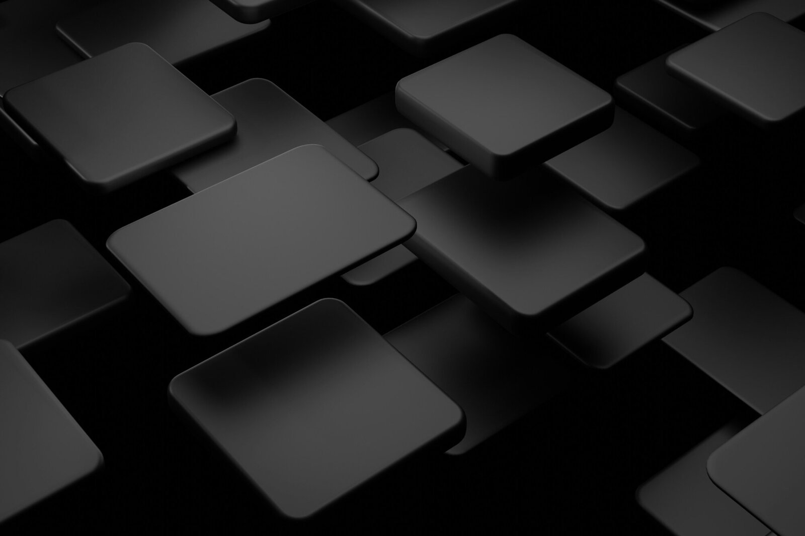 Layered dark tiles forming a structured foundation