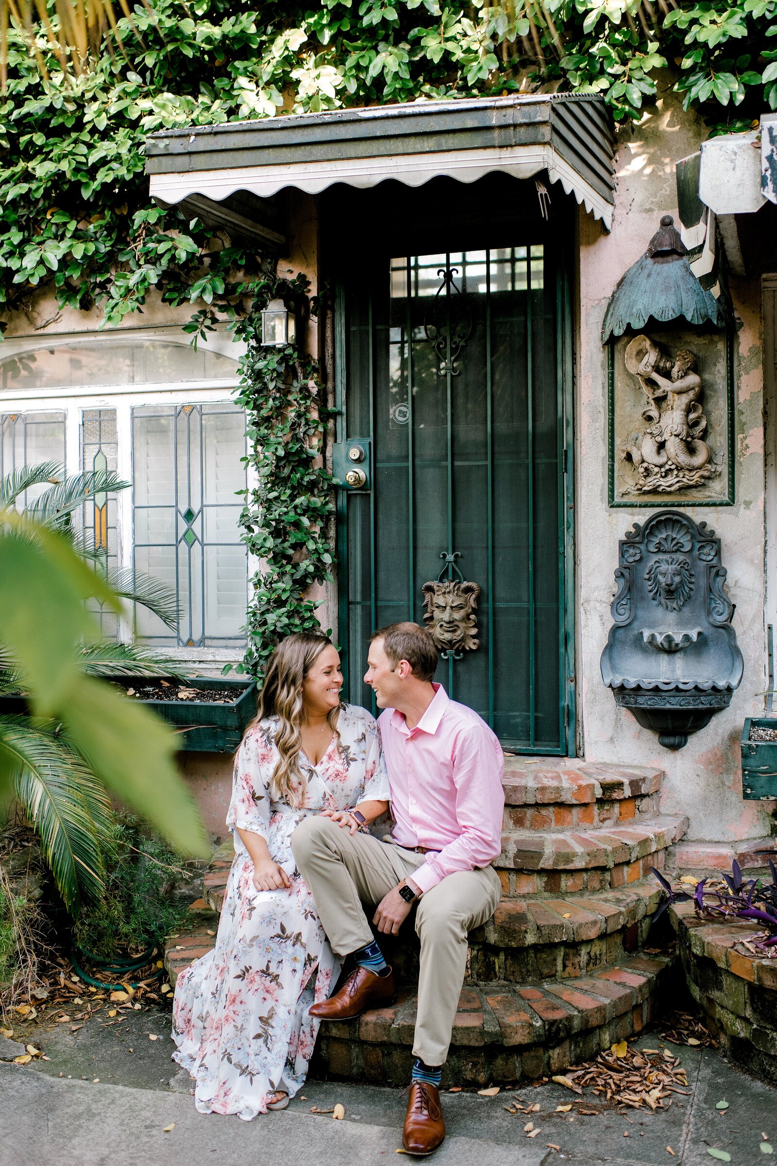 Engagement photos Jones Street Savannah