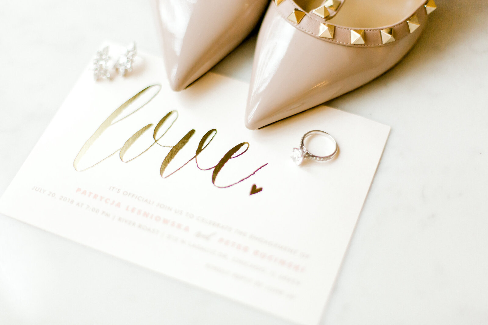 shoes and invitations