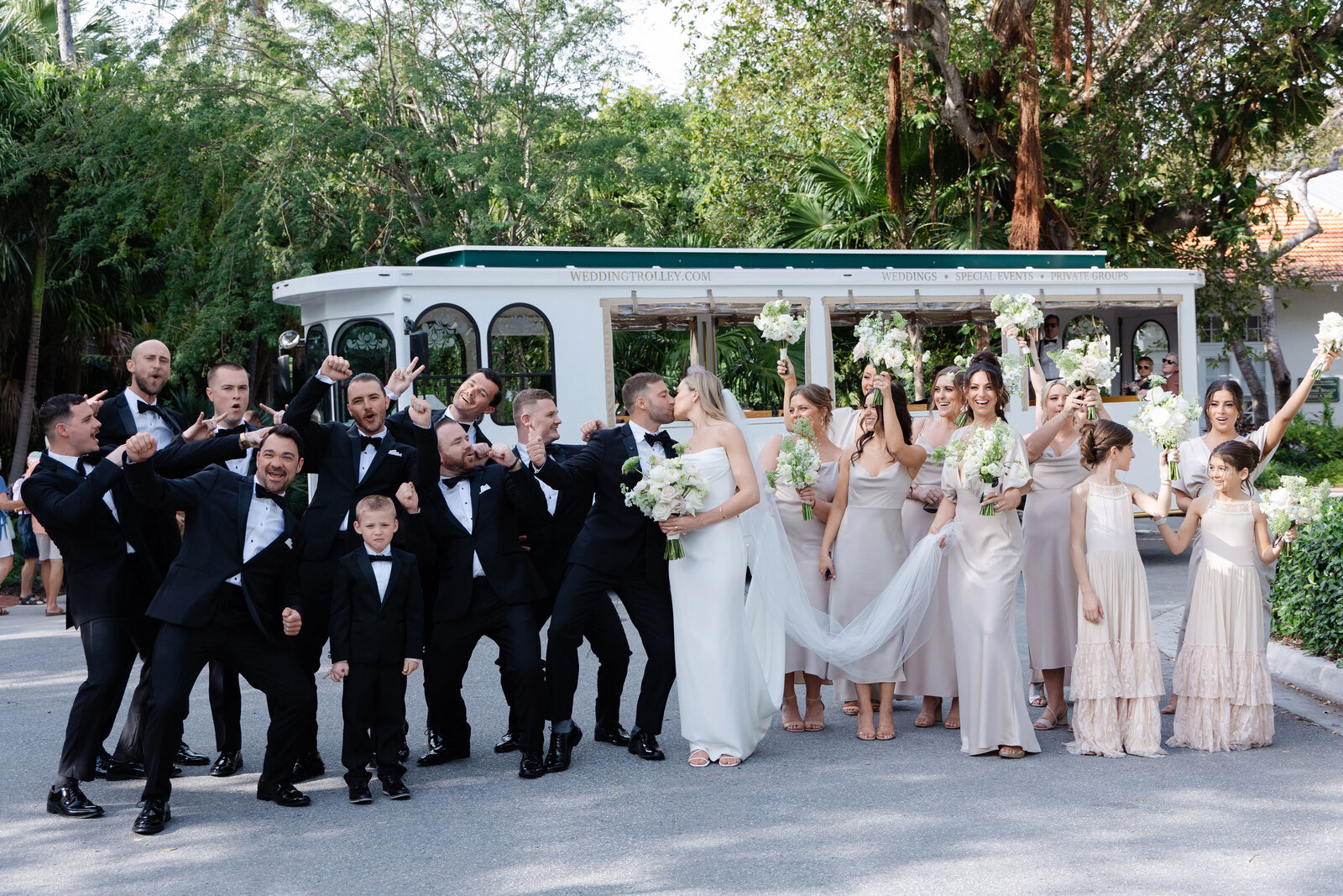 key west wedding planner, bridal party, bridesmaids, groomsmen, key west bride and groom, destination wedding, bridal party photos