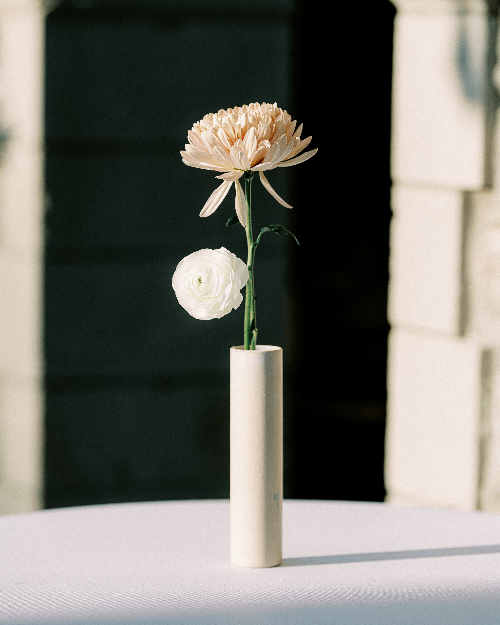 bud vase sitting on table