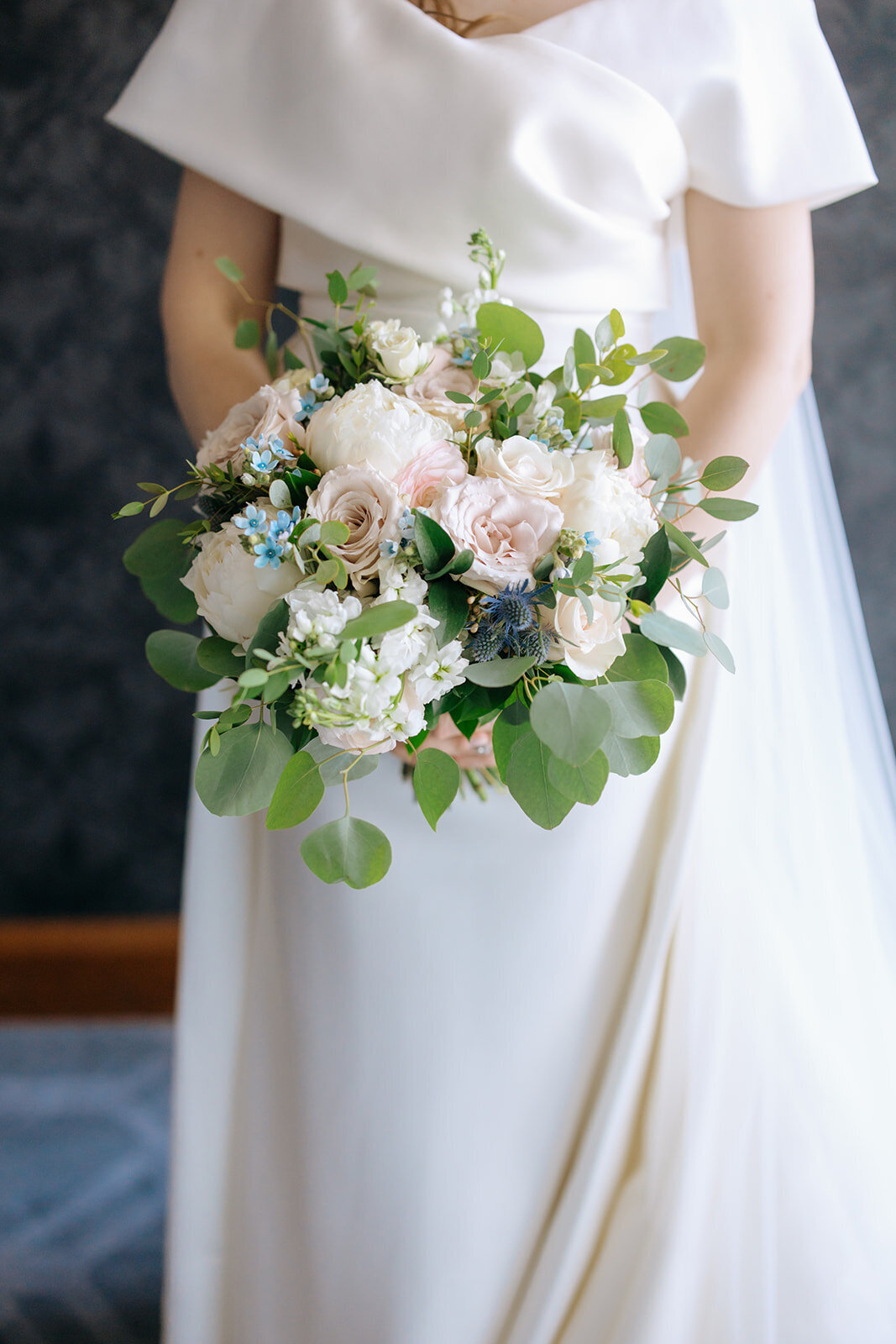 bridal-bouquet-pink-blue-white-flowers