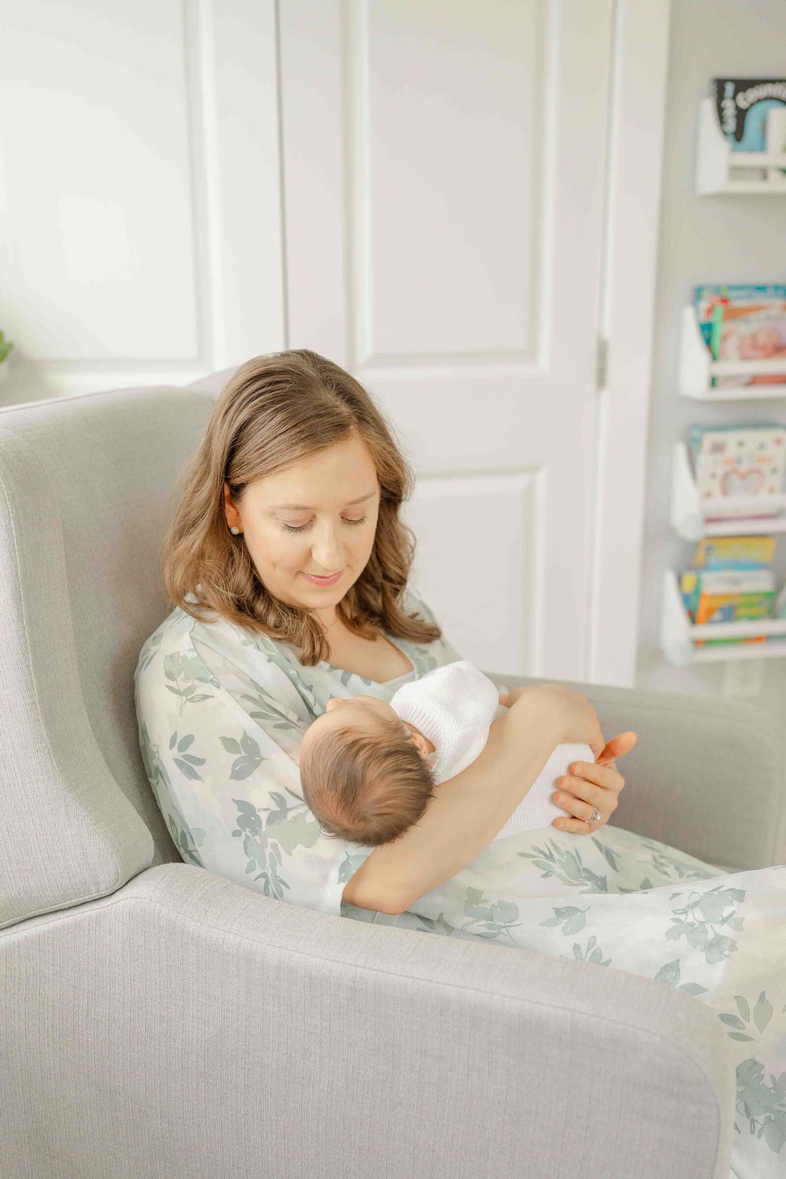 mom adores baby during Fairfax County, VA newborn session