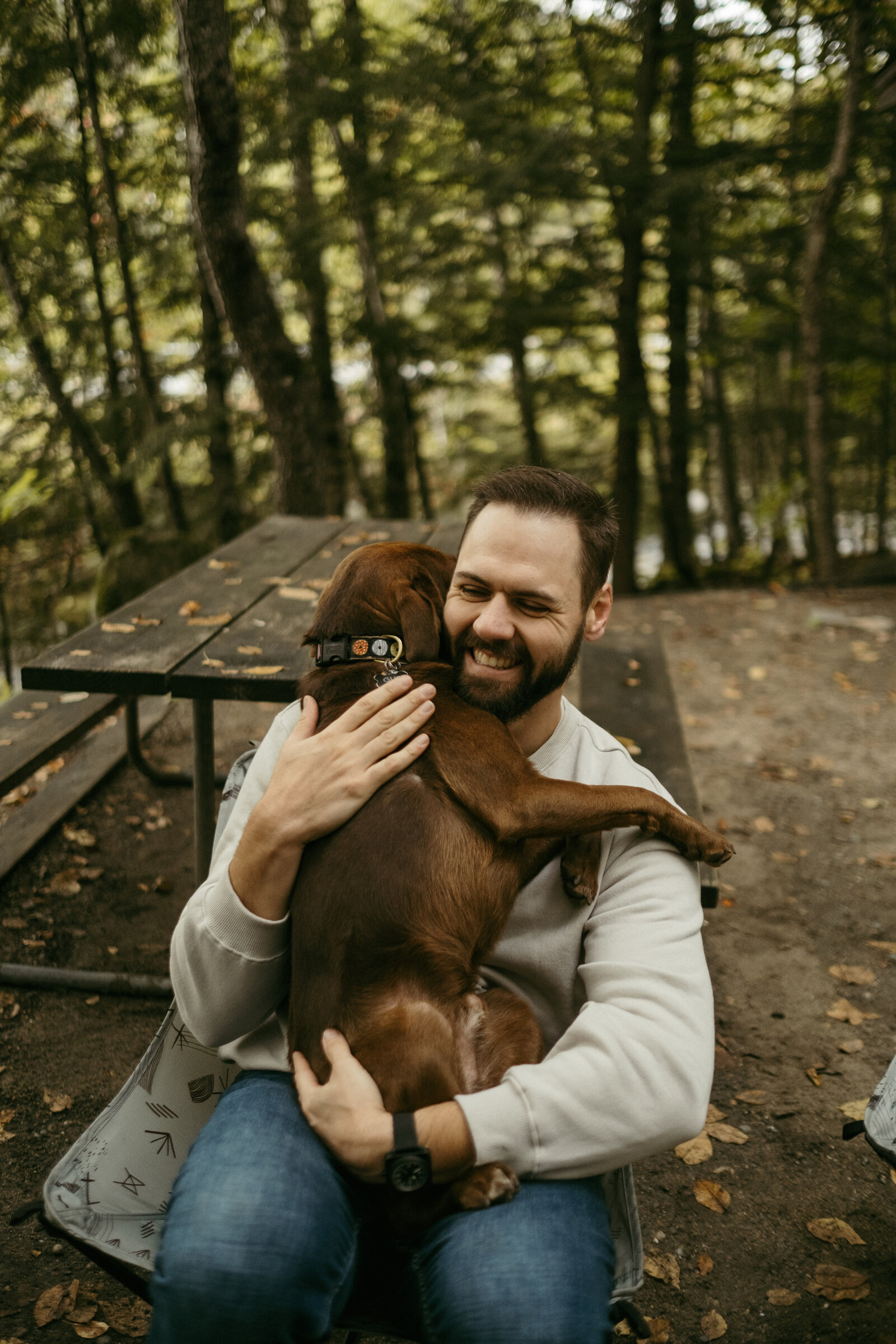 Lincoln NH Camping Engagement Session