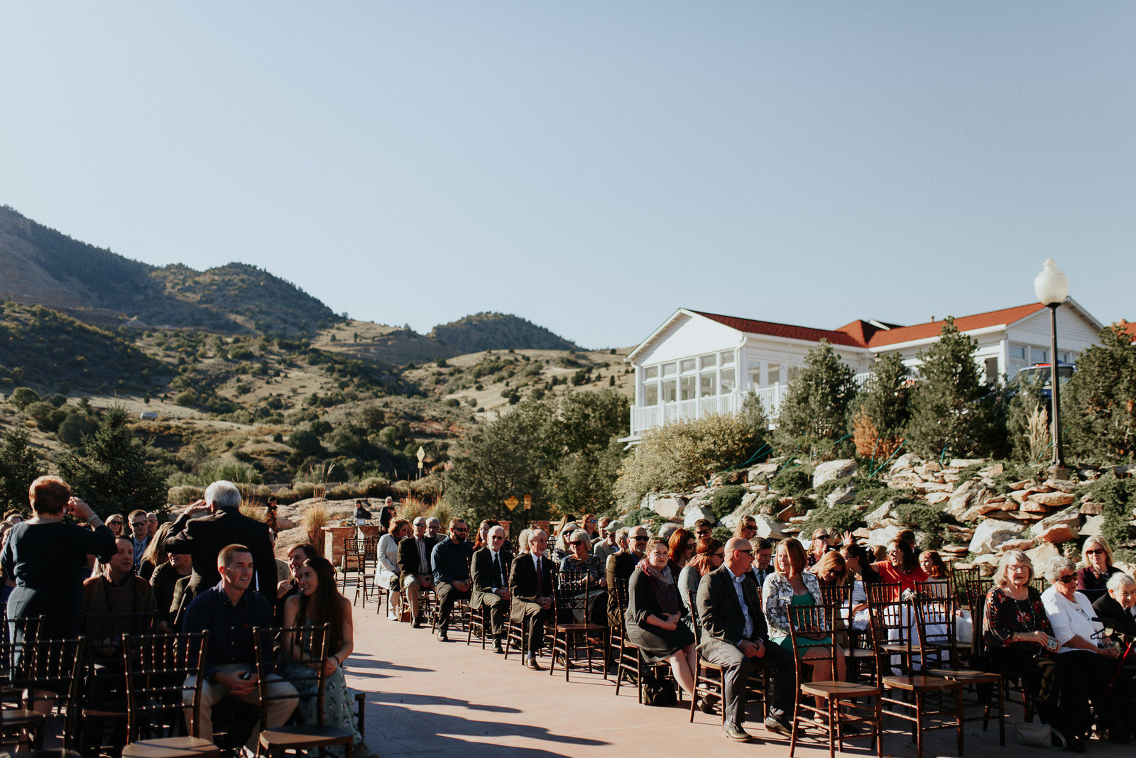 willow ridge manor outdoor wedding in gorgeous colorado. Great professional photograph of party.