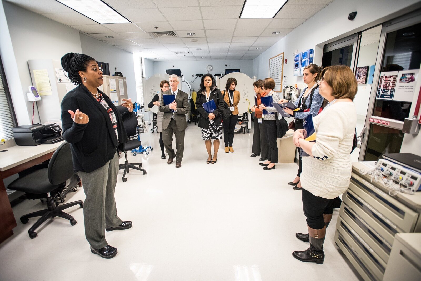 Off-site tour of hospital during medical convention