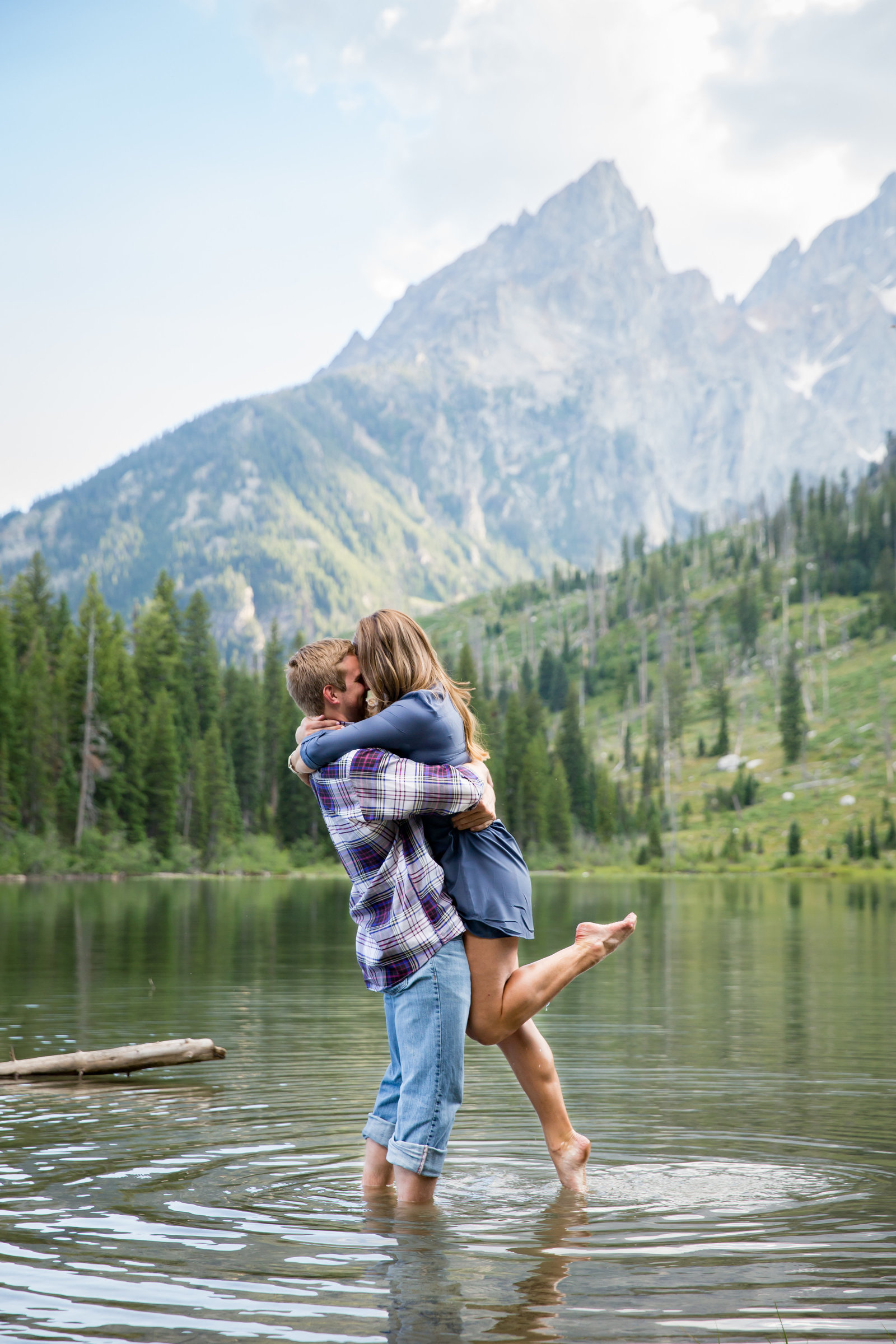 Engagement Session Leigh Lake in Grand Teton National Park