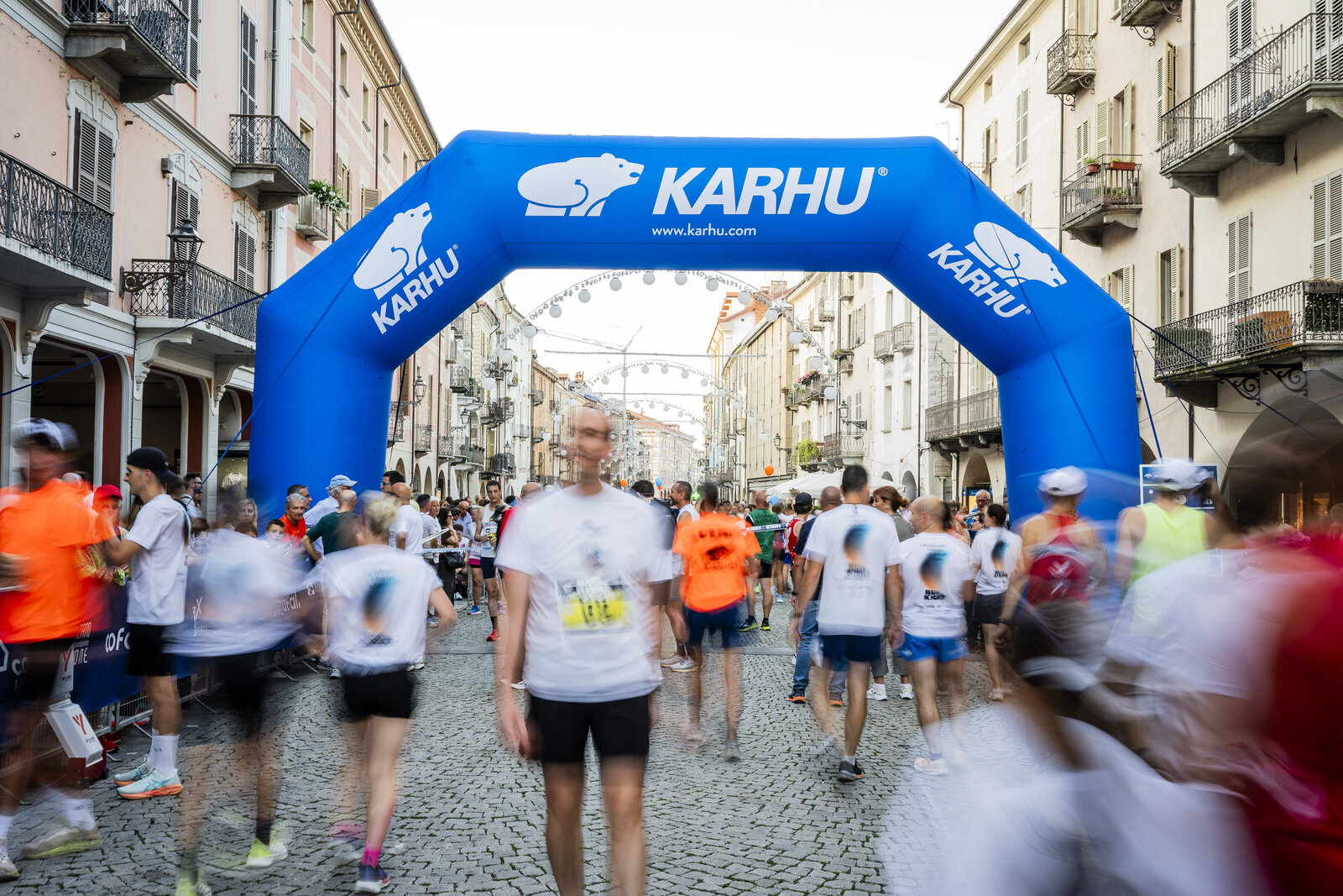 Personal trainers walking on street