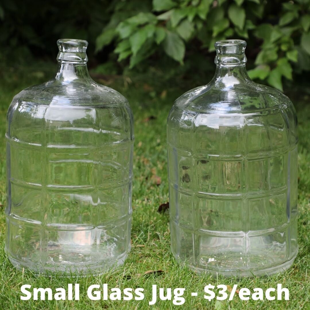 small glass jug