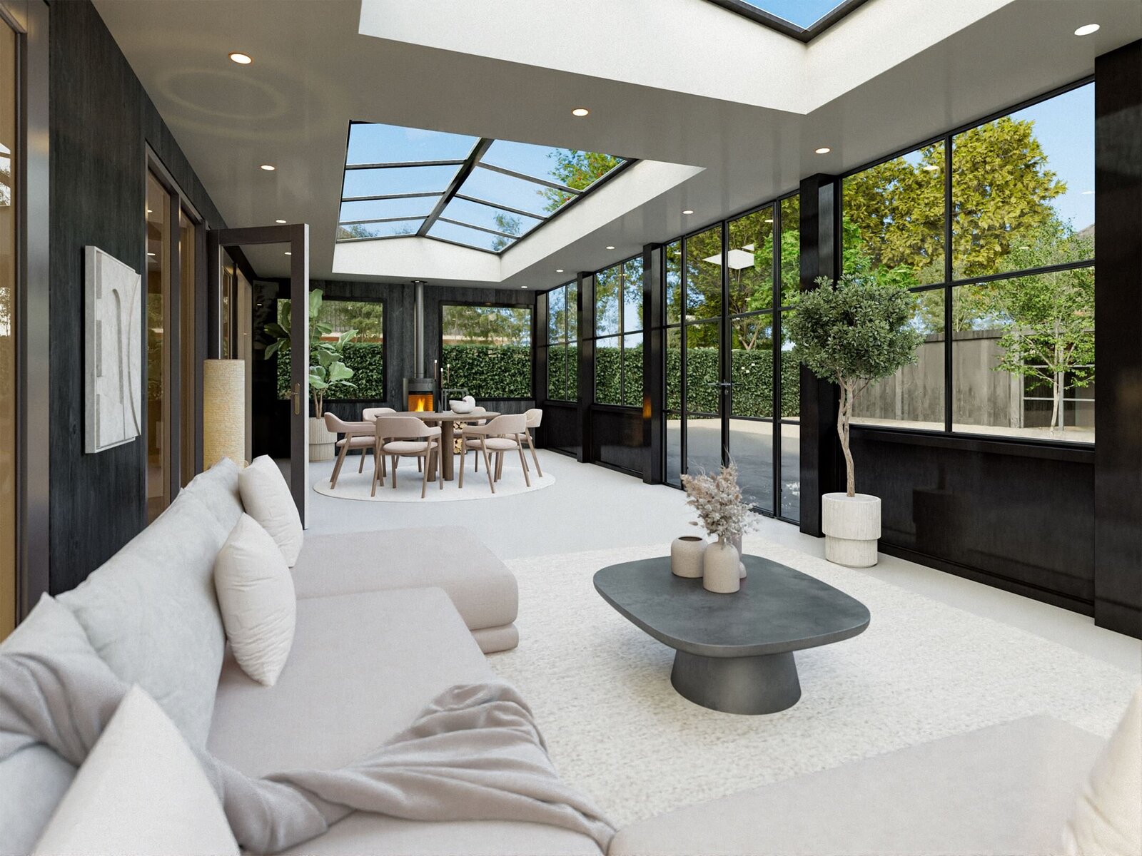 BOU Living Interieur 3D Renders Project Castricum Tuinkamer Serre