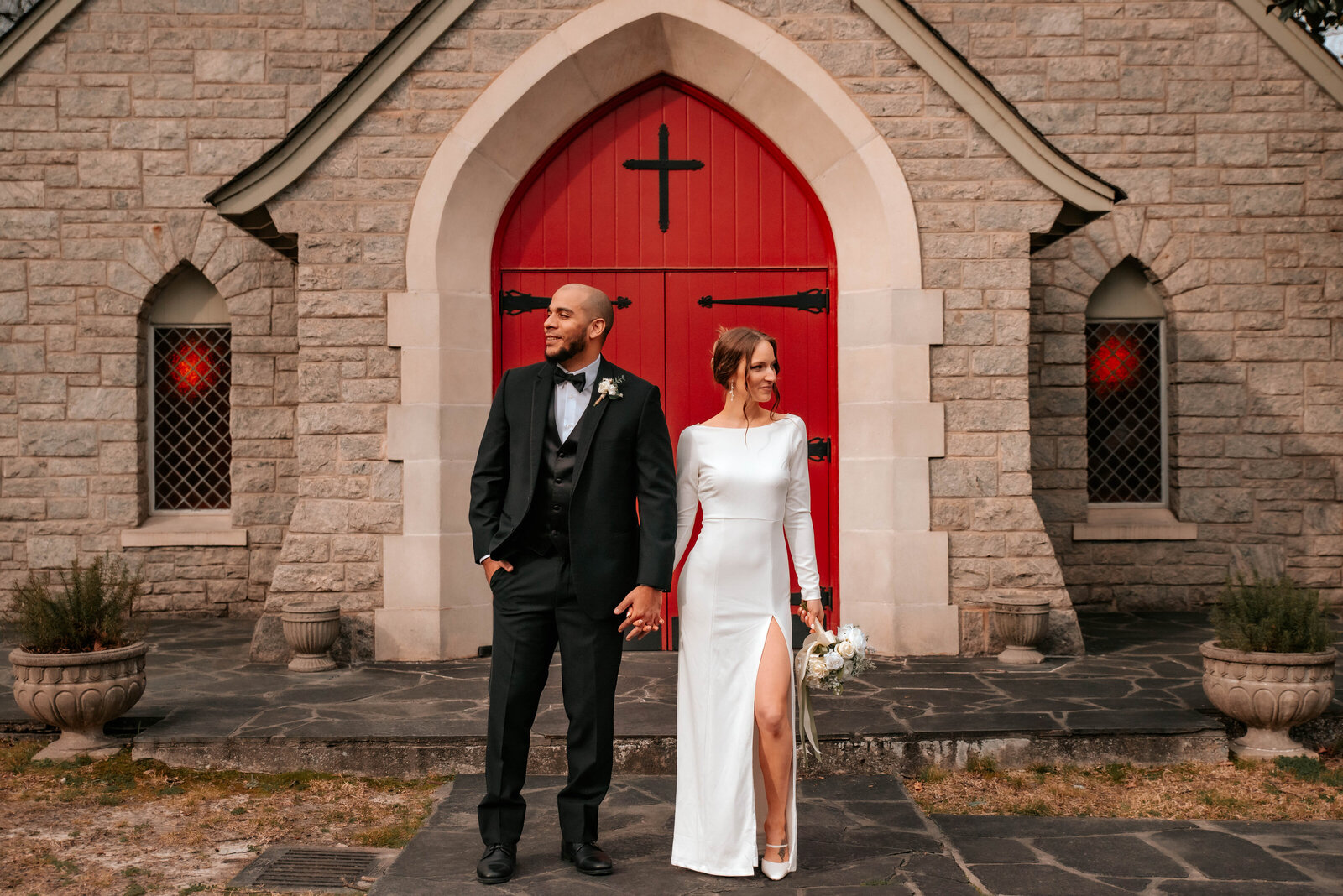 bride and groom portrait 