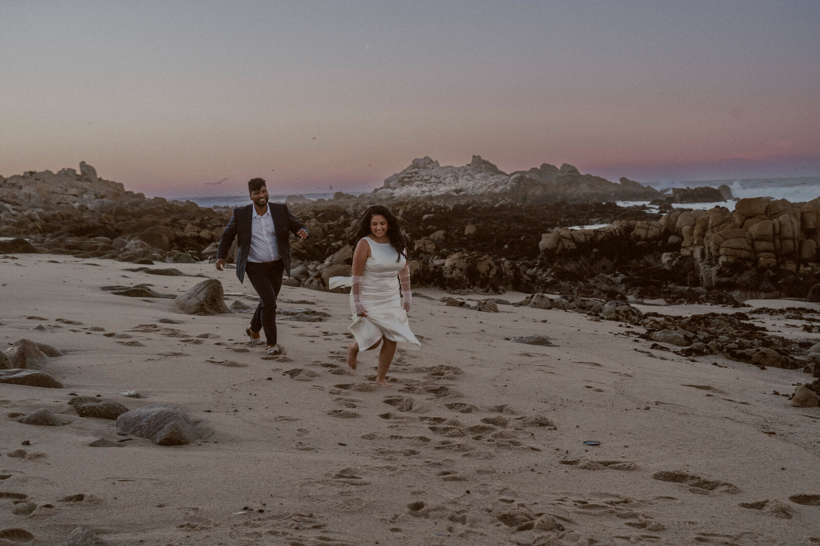 Santa Cruz photographer - couple walking down the beach