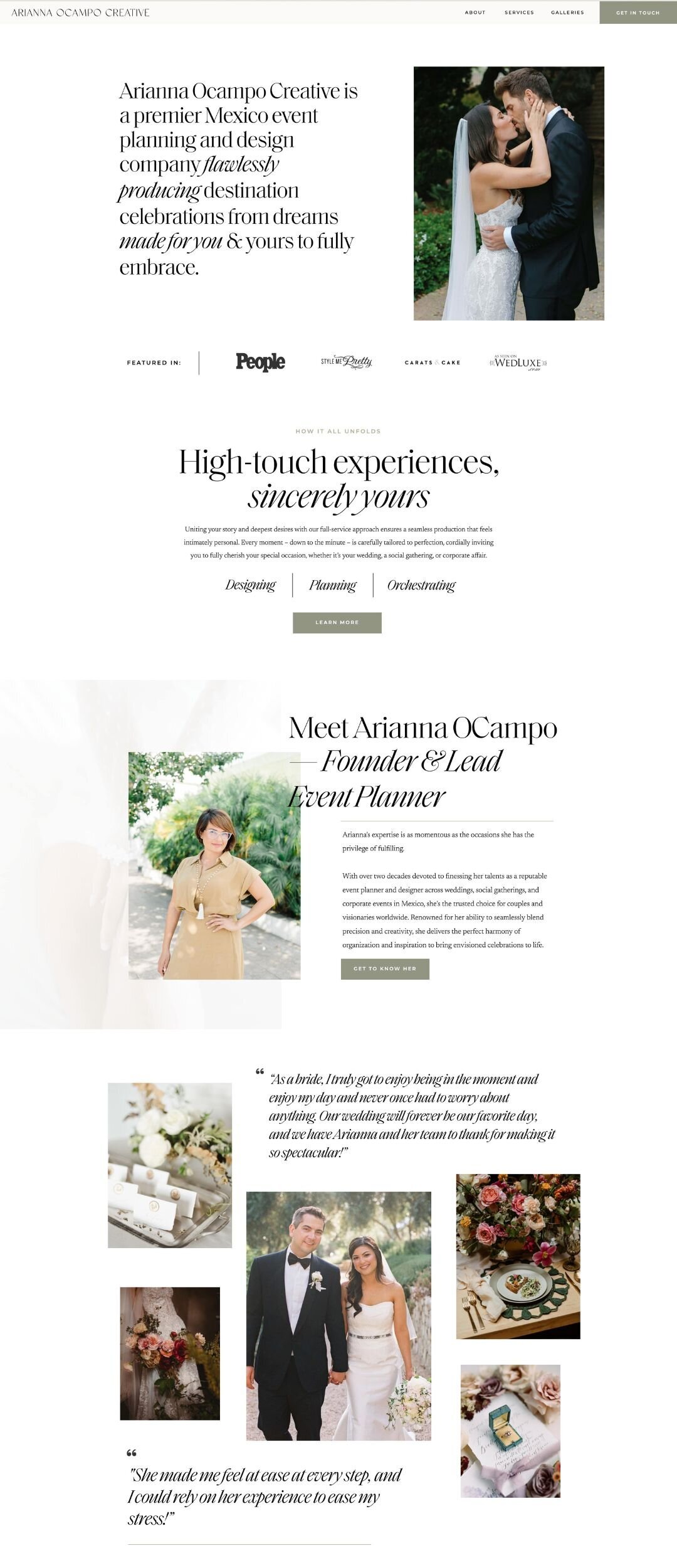 Wedding Planner Home Page Website