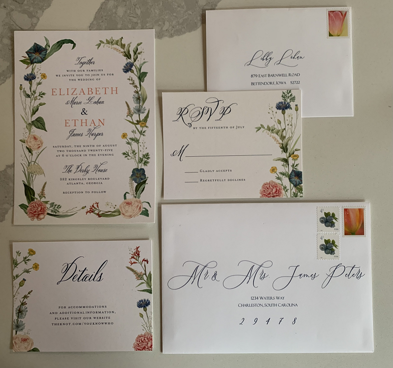 Wedding Invitation Suite Wildflowers PW