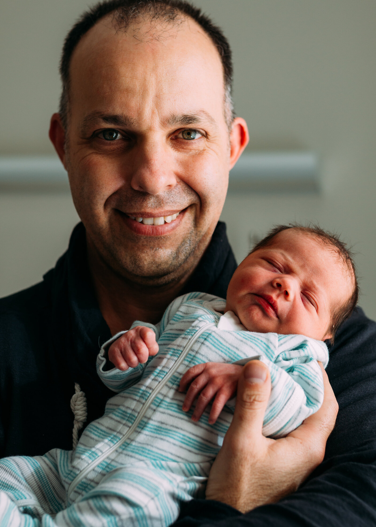 proud dad with baby In hospital Fresh 48 photography Melbourne And So I Don’t Forget Photography