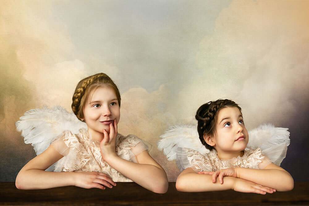 Renissance-style-Old-Masters-Photograph-two-girl-angels-valentine-painterly-portrait-fine-art-history