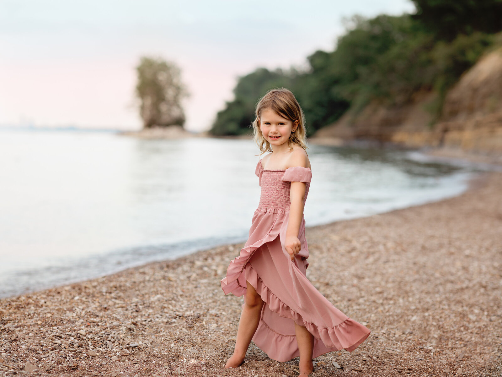 girl on beach for family portraits
