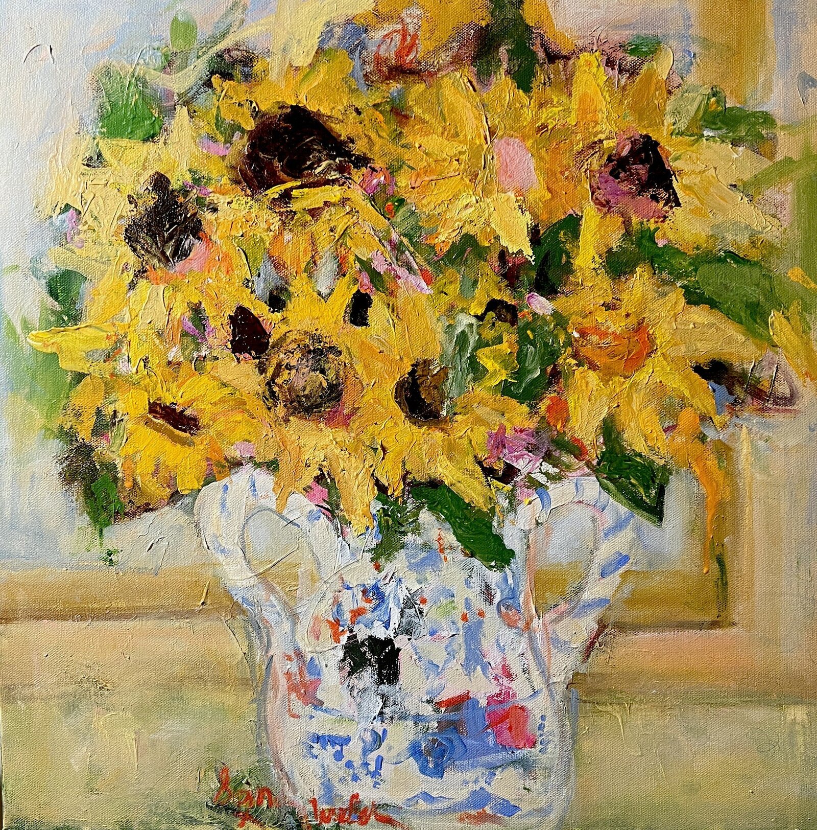 sun-flower-painting-by-sandy-welch