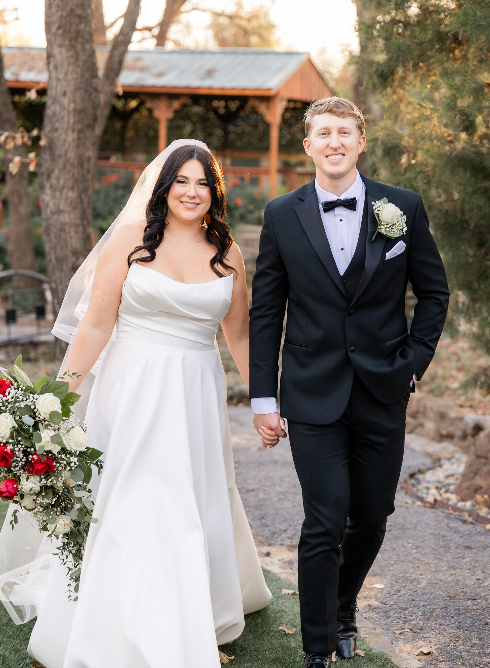 bride and groom hand in hand