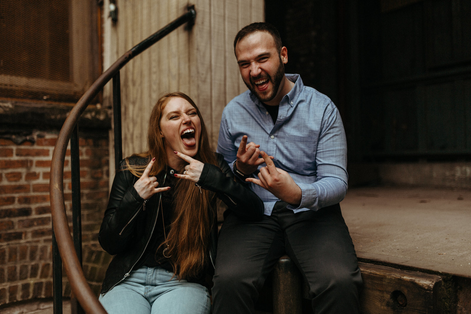 Edgy Industrial Baltimore Engagement Photographer