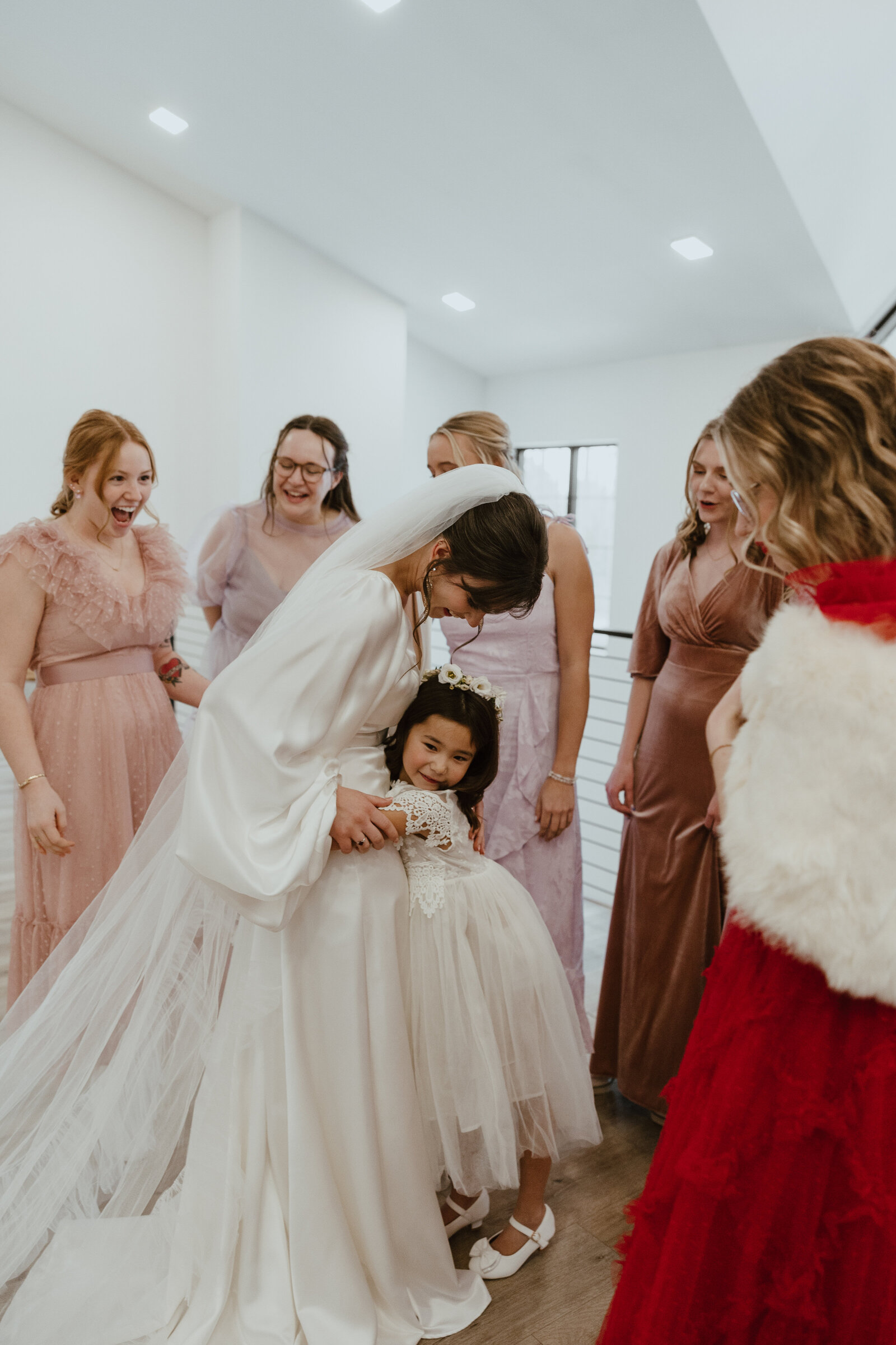 pink wedding party