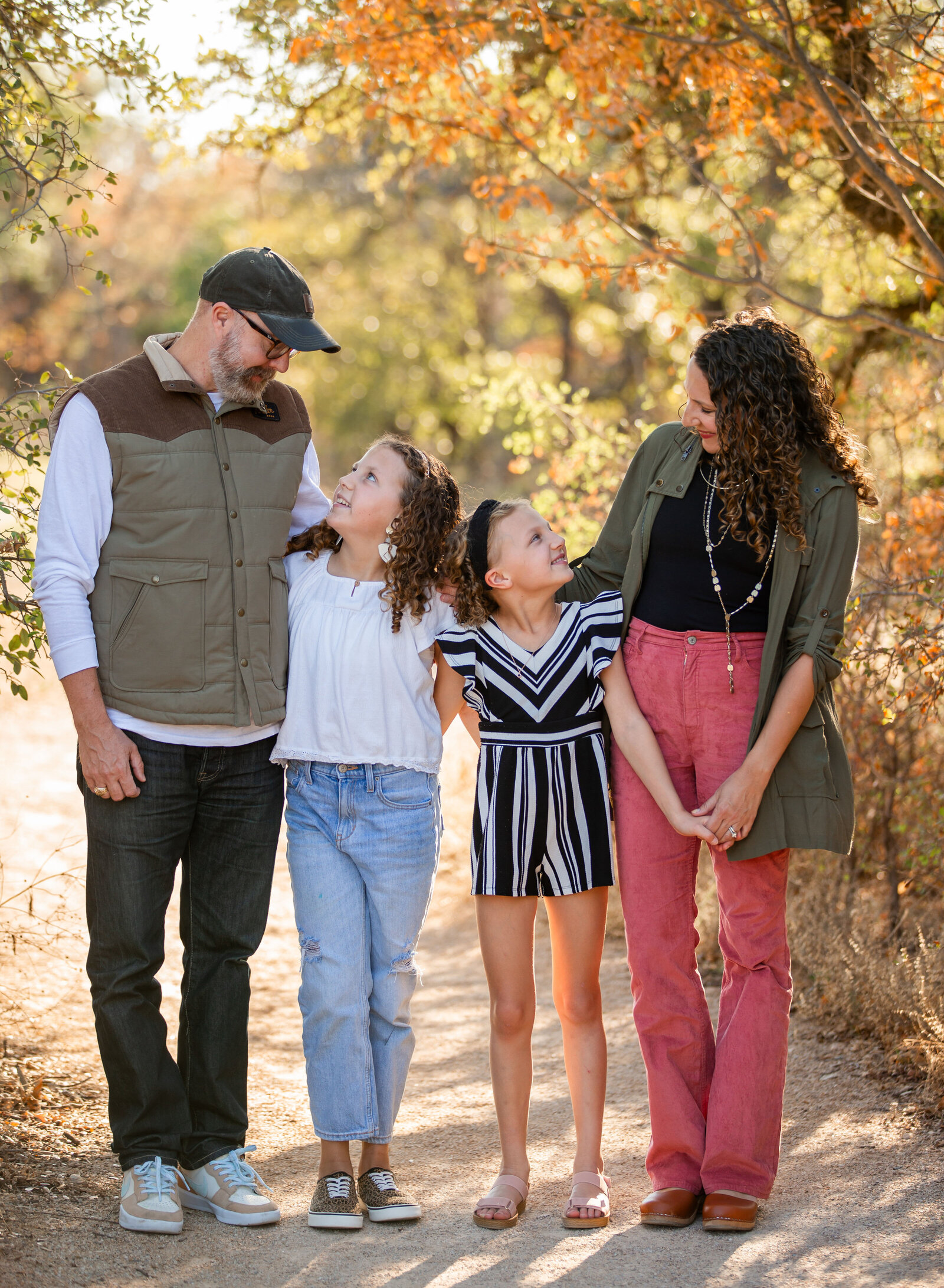 family looking at each other