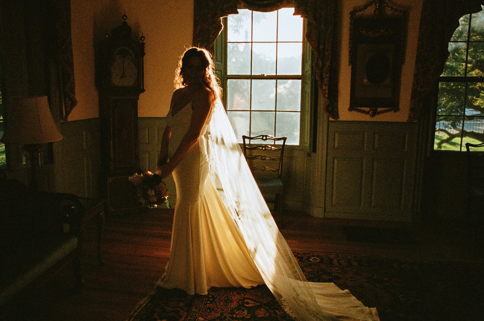 Loring Greenough House Summer Wedding on film, Jamaica Plain MA Wedding photographer