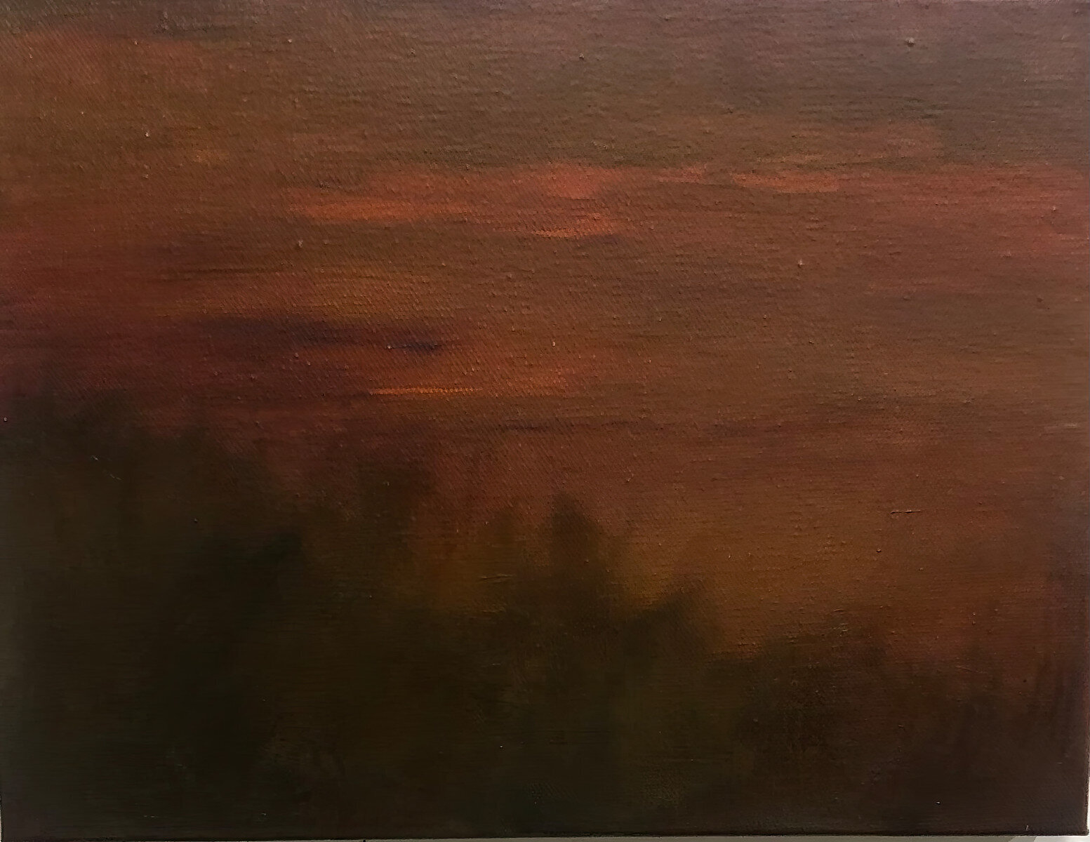 Dark Oil painting by Jane Mishkind 