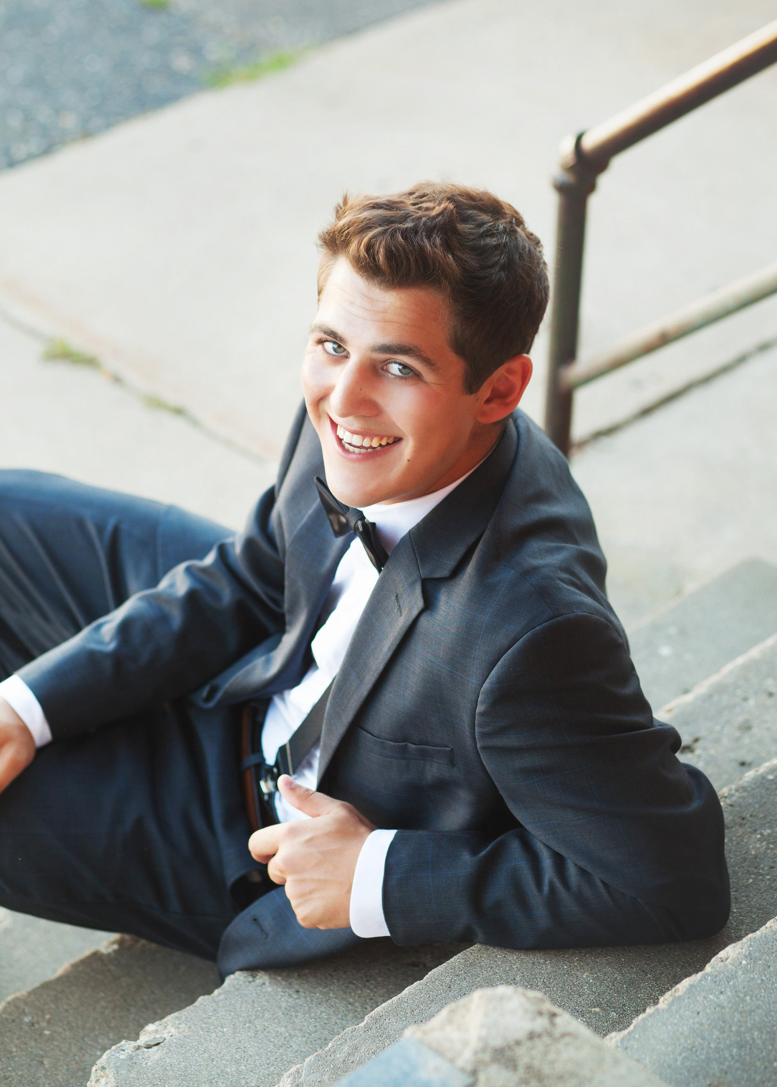 handsome boy in suit