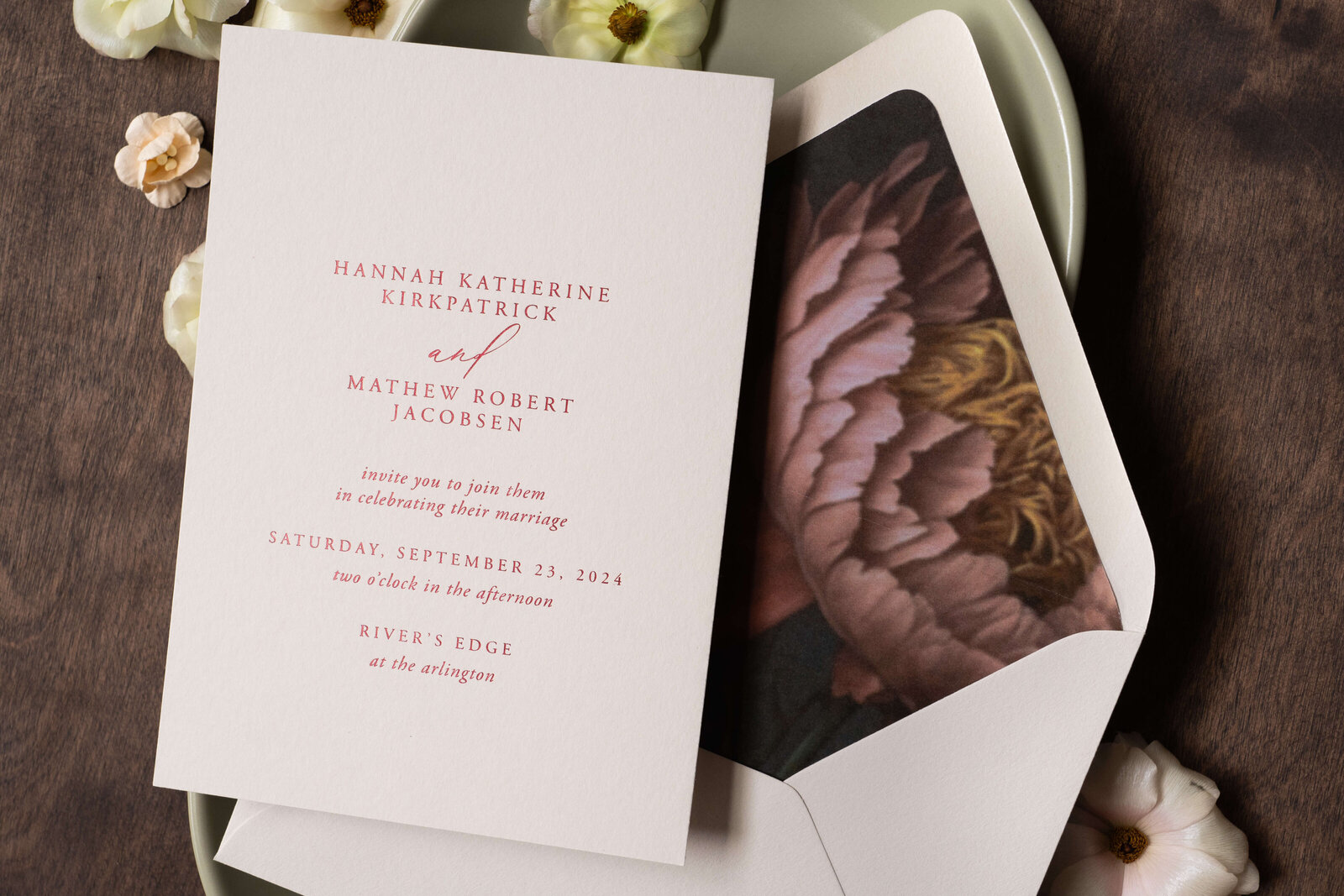 red-foil-stamped-custom-wedding-invitation-peony-liner
