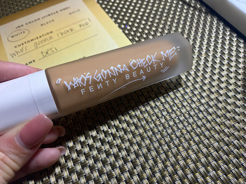 Graffiti Style Lettering on Makeup Bottles