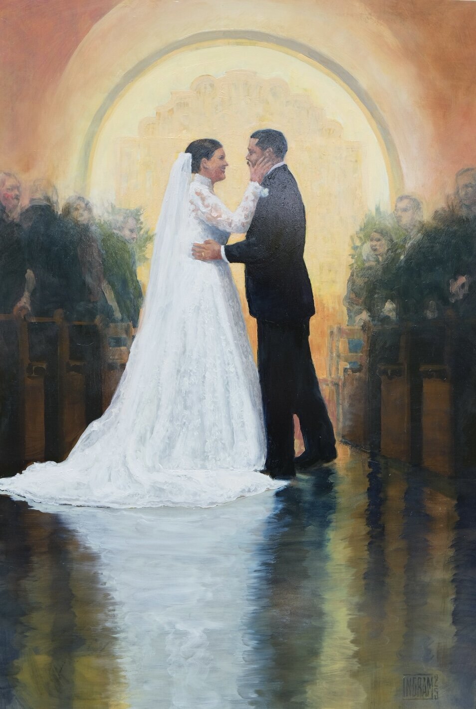 San Fernando Cathedral wedding painting san antonio tx artist Charles Ingram