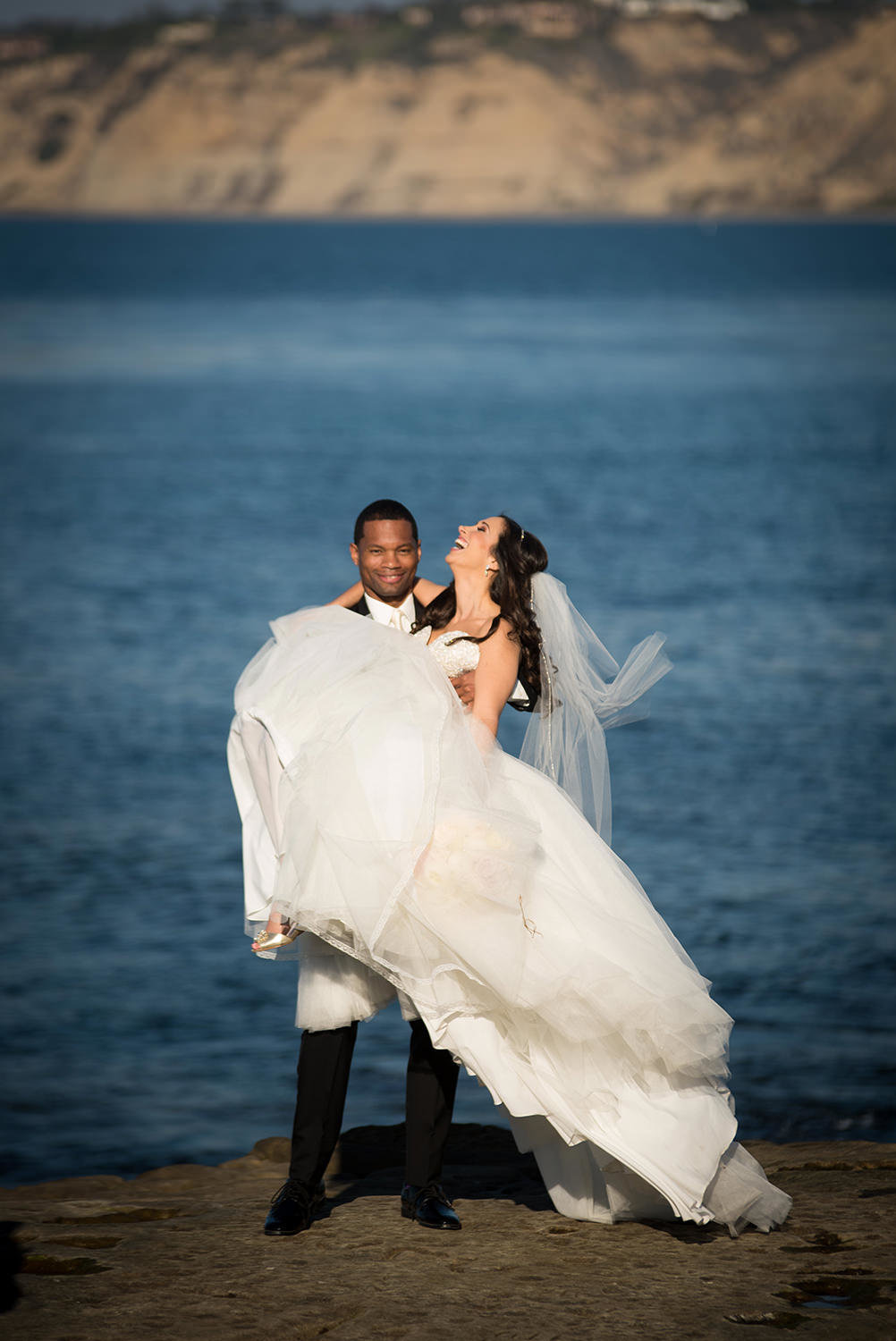 Wedding moment captured at La Jolla Cove