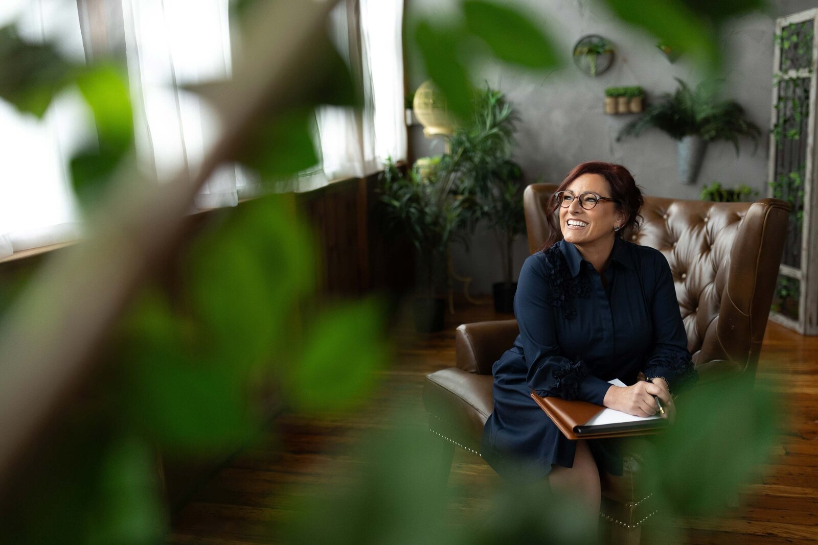 portrait of a woman with nature theme