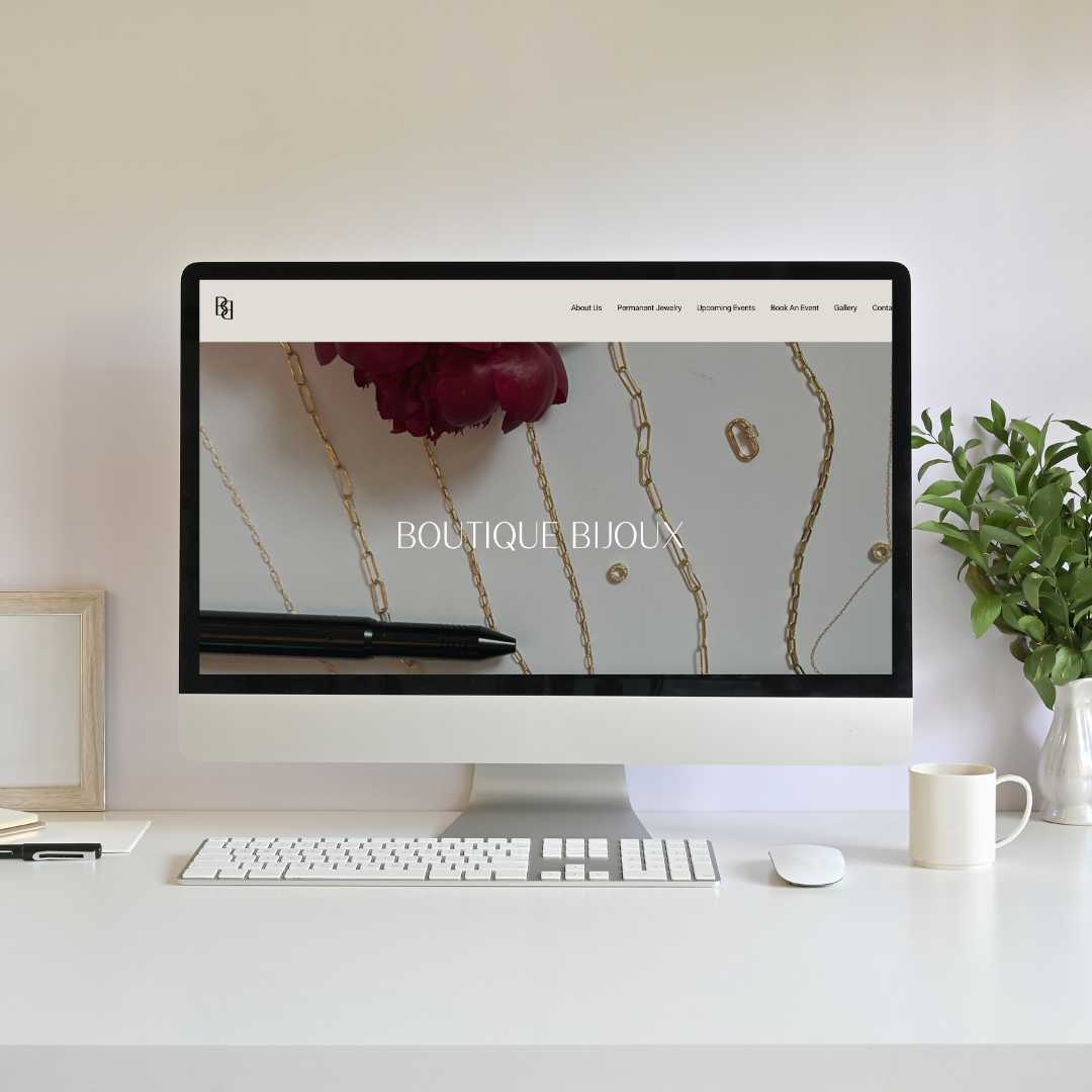 Gray and White Minimalist Desktop Mockup Instagram Post
