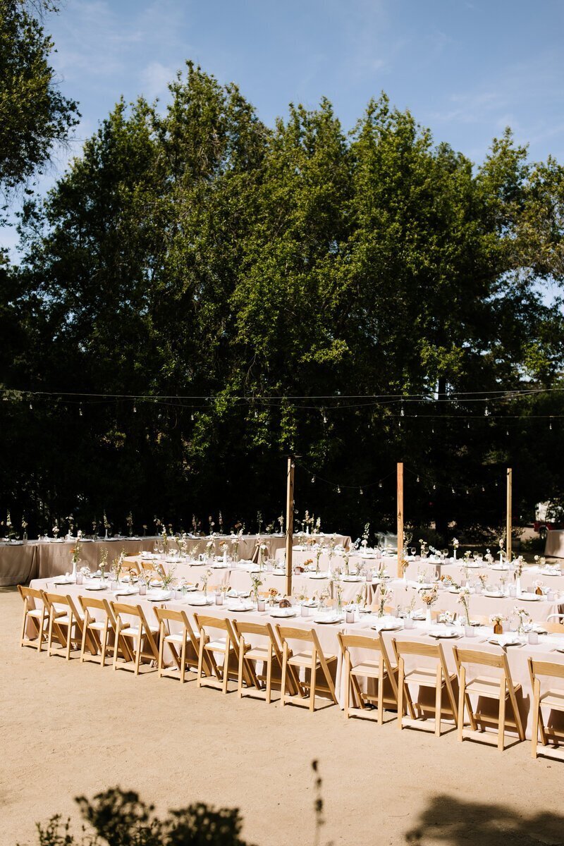 Wedding reception set up by elopement photographer washington