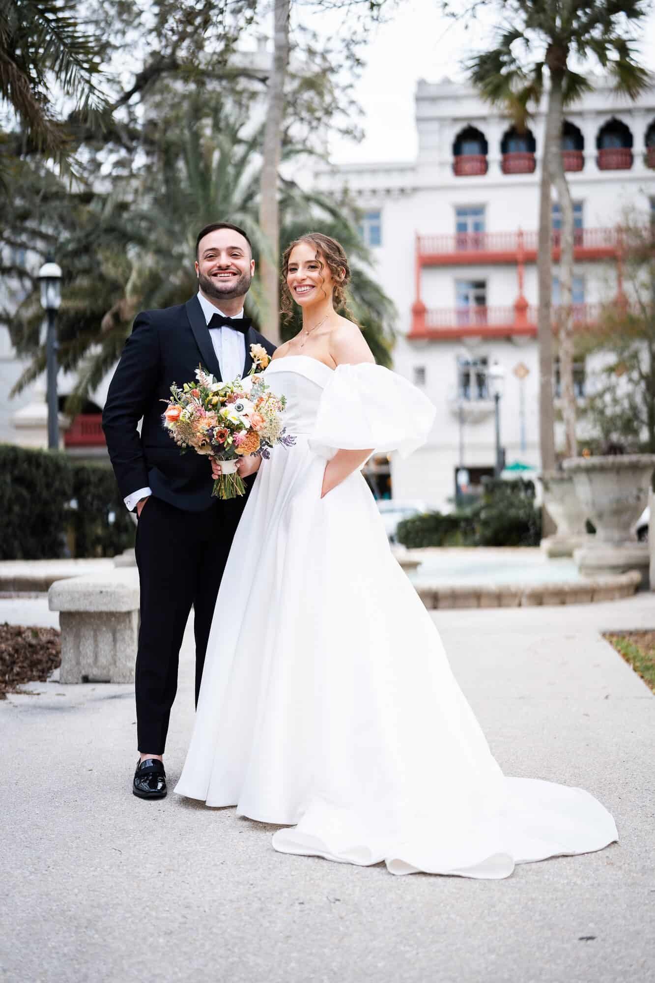 bride and groom portraits at Casa Monica wedding