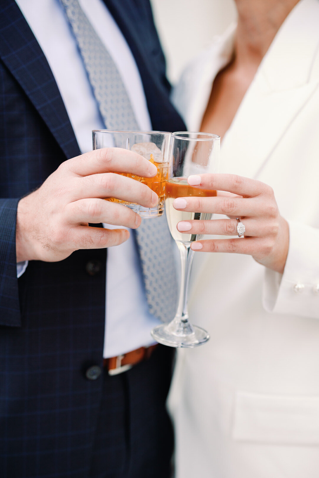 Bride and Groom Toasting