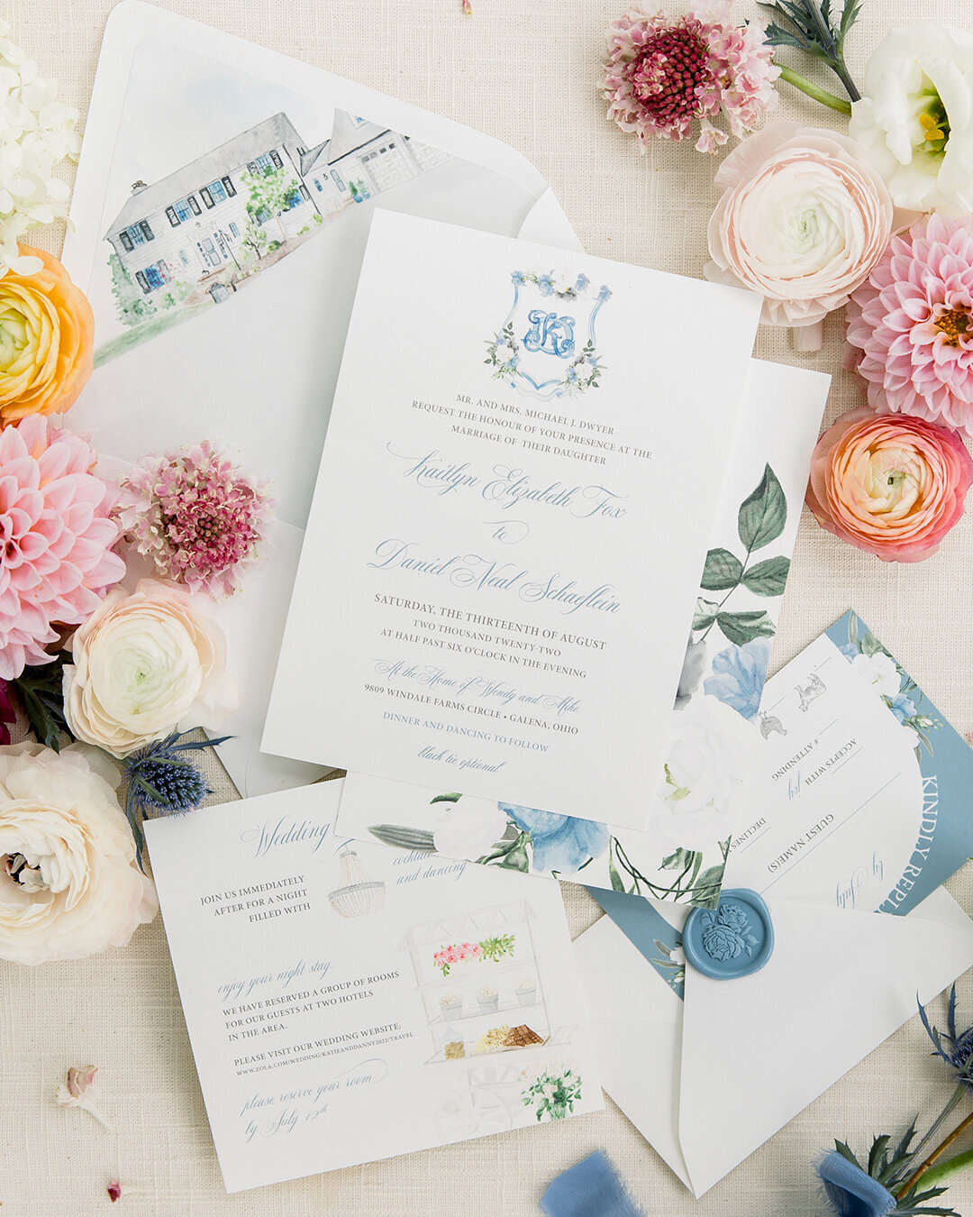 Watercolor-Wedding-Invitations-Venue-Luxury