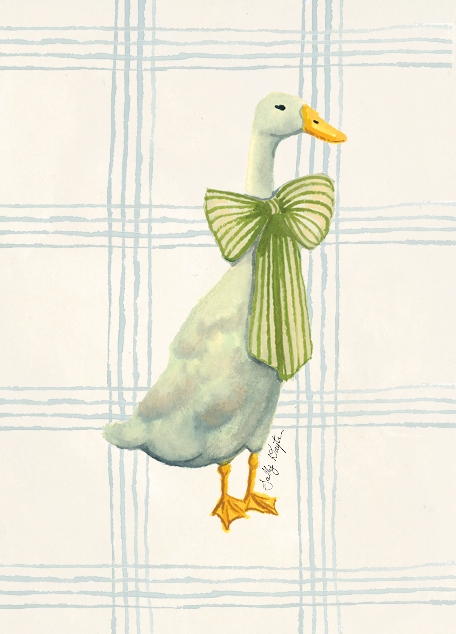 East Coast stationery designer illustrated duck with bow