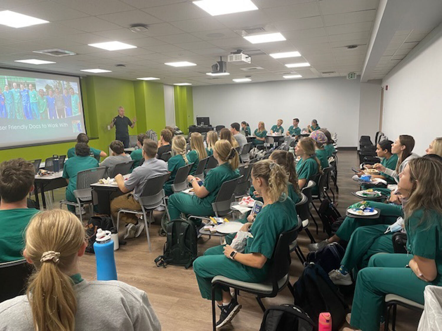 group of medical students in classroom