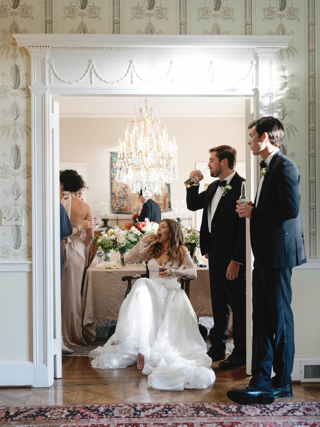 54Kate Campbell Floral Brittland waterfront tented wedding by Molly McManus photo