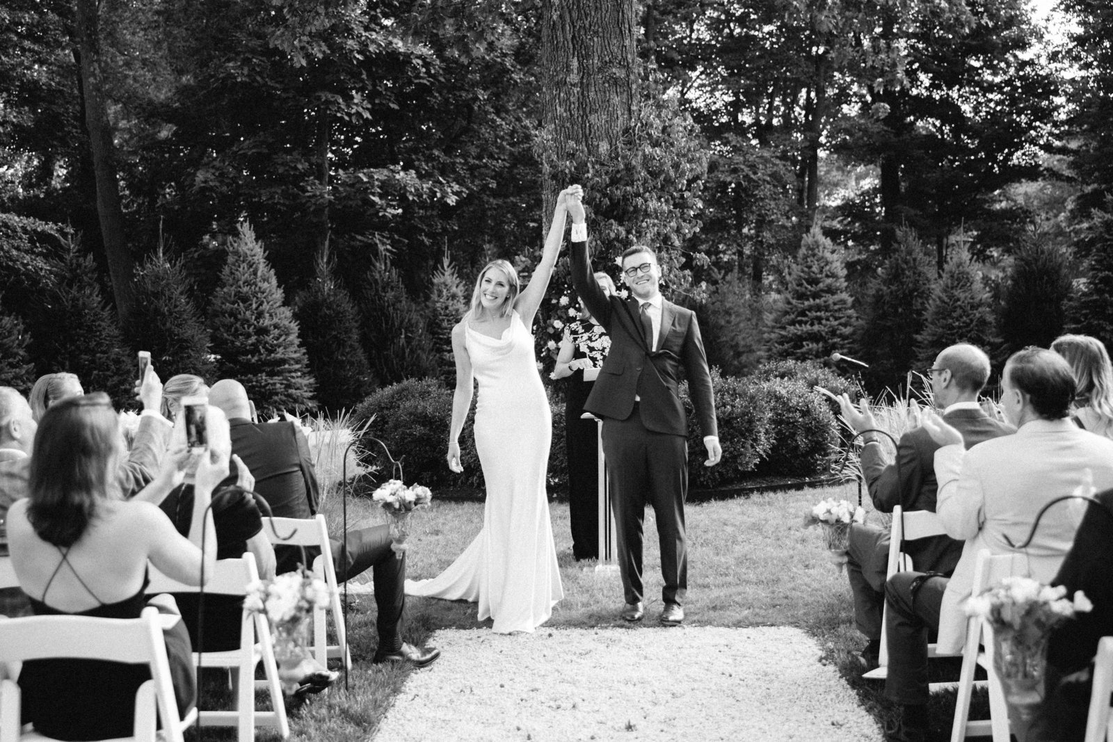 Outdoor Ceremony_Home Tented Wedding_Boho Wedding_Darien_Connecticut_9
