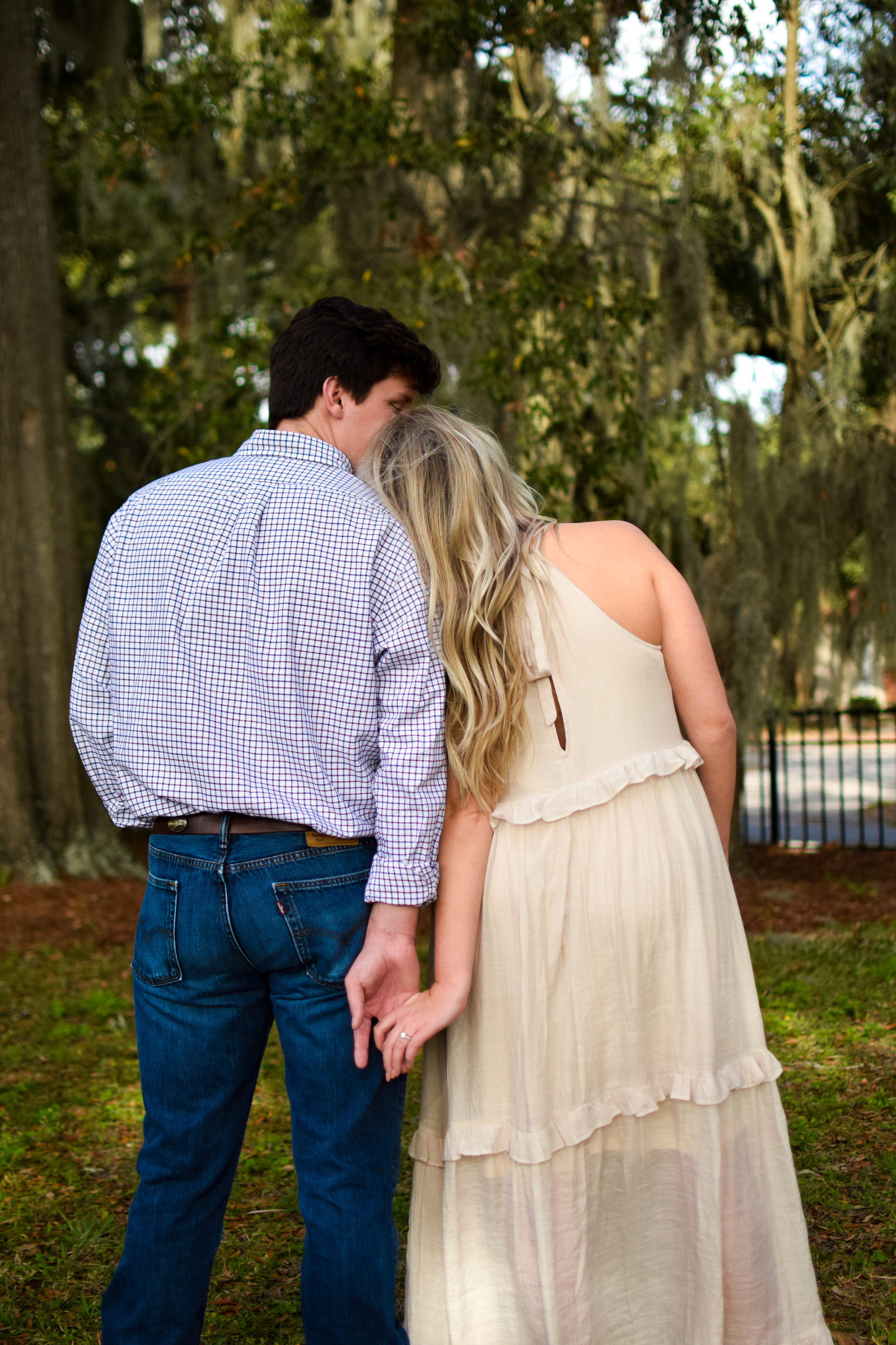 Couple engagement park Jacksonville Riverfront Florida