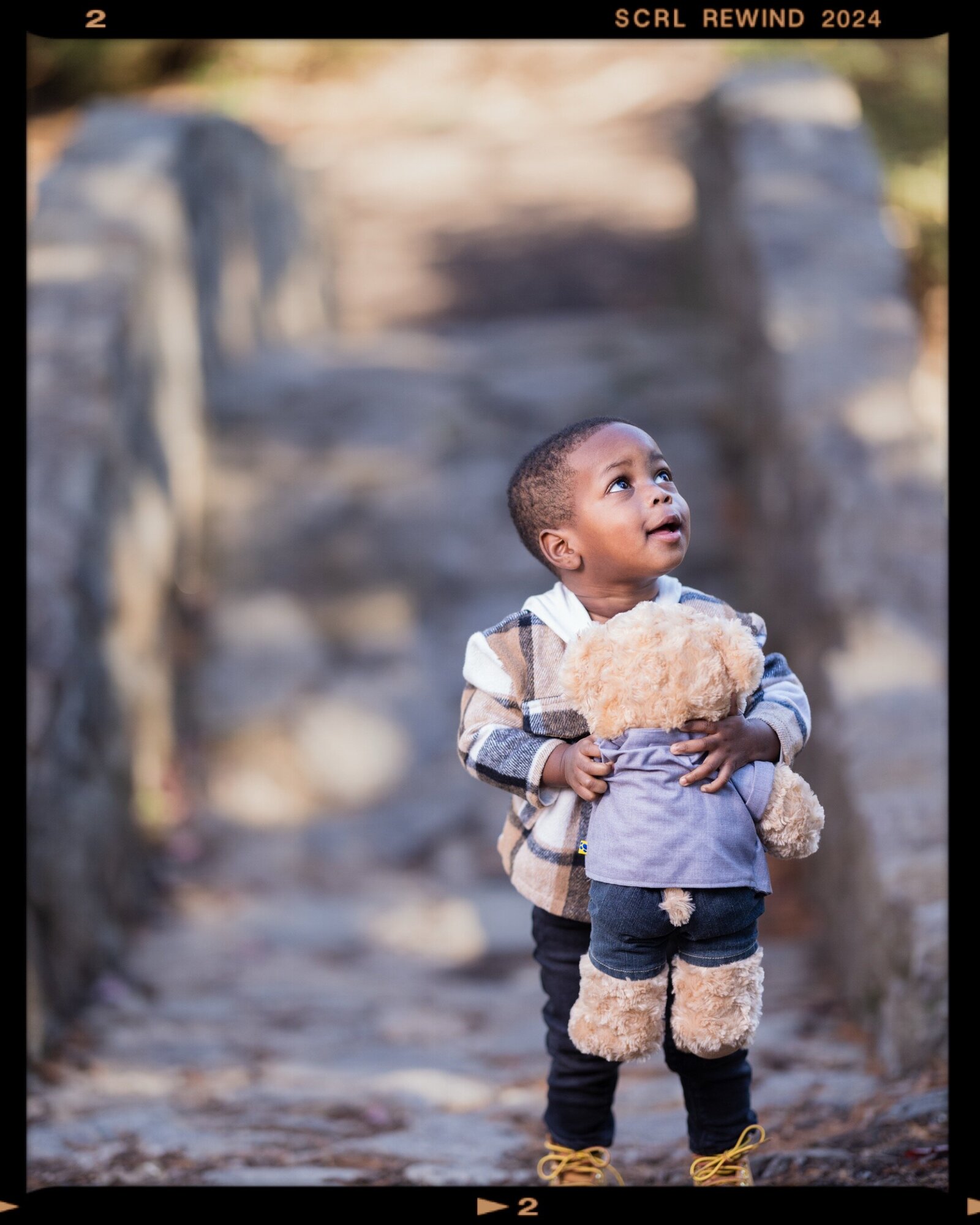 2 year old with Teddy Bear