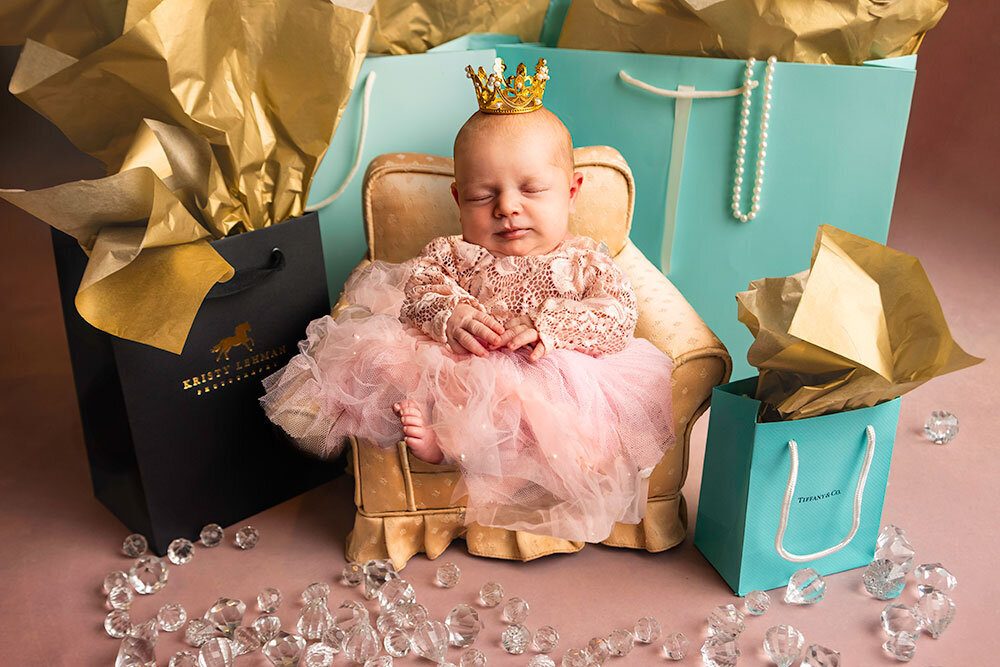 breakfast-at-tiffany-baby-girl-pearls-crystals-tutu-pink-sitting-couch-daddy-princess-gold-robin-egg-blue-cute-adorable