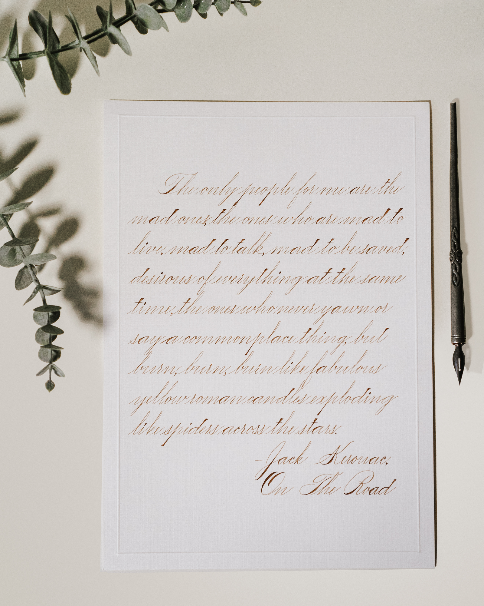 Spencerian script elegant pointed pen calligraphy berlin